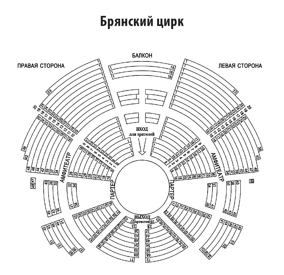 Схема зала